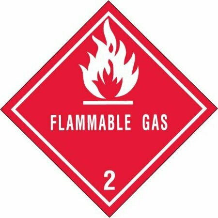 BSC PREFERRED 4 x 4'' - ''Flammable Gas - 2'' Labels S-368